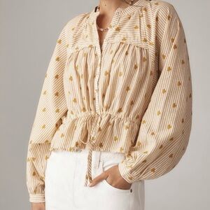 Anthropologie Pilcro Sydney Blouse Yellow